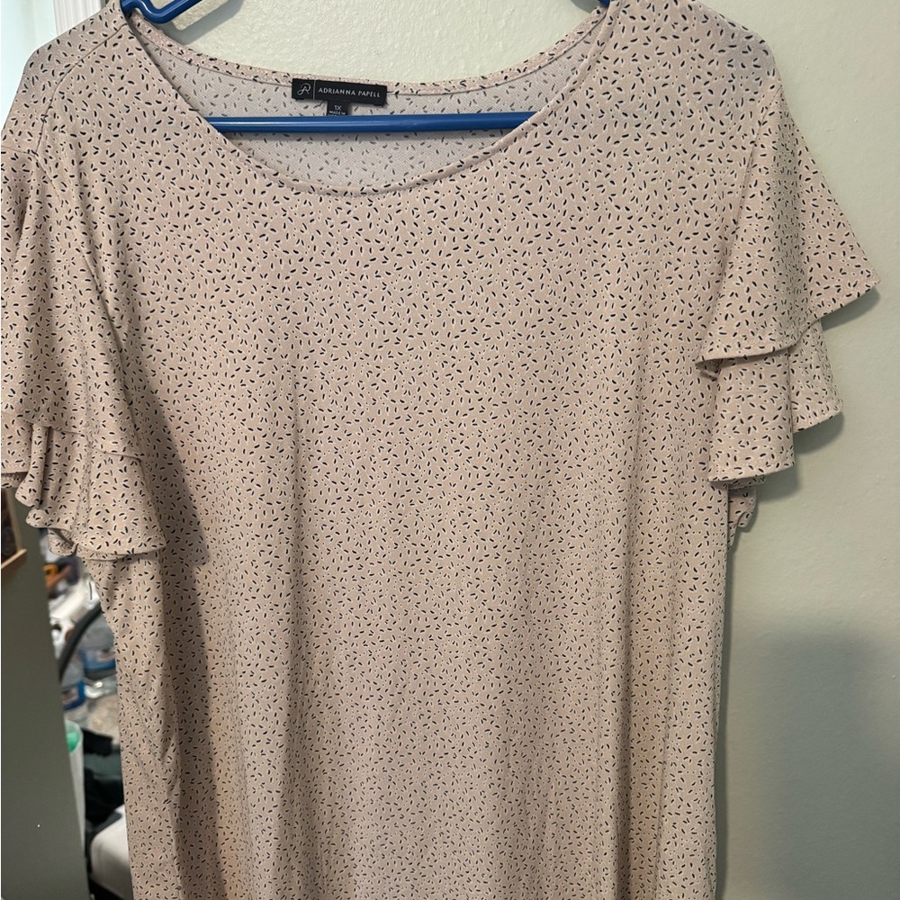 Light Pink Ruffle Sleeve Blouse